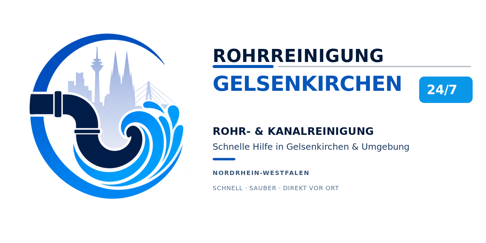 Gelsenkirchen Rohrreinigung Kanalreinigung Notdienst Logo